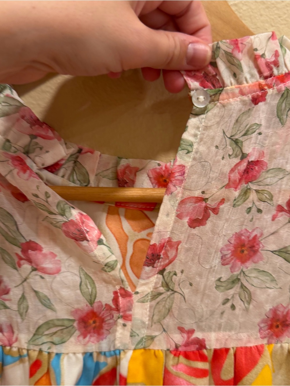 Anthropologie JODIFL Floral Patchwork Puff Sleeve Top - Multicolor Large - Picture 5 of 13